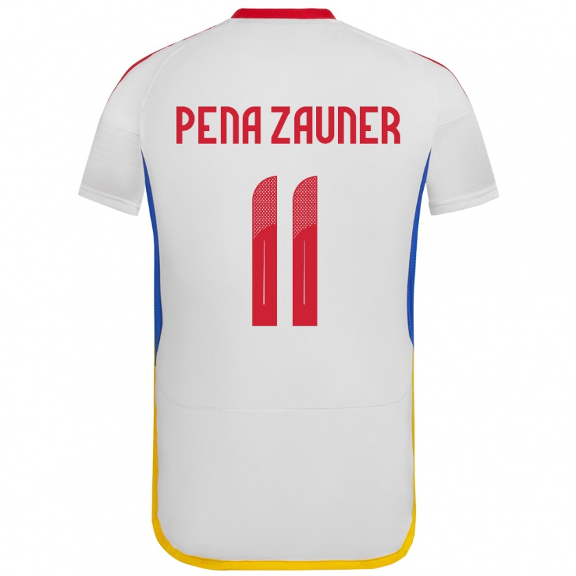 KandinyキッズベネズエラEnrique Peña Zauner#11白アウェイシャツ24-26ジャージーユニフォーム