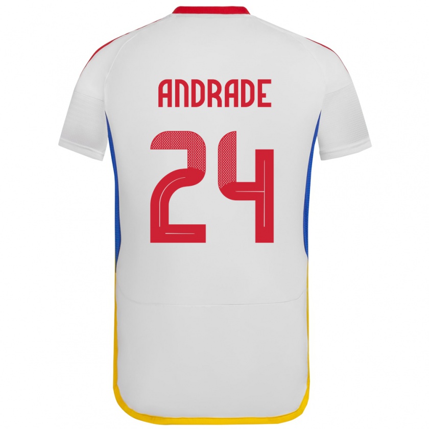 Kandiny Kinder Venezuela Kervin Andrade #24 Weiß Auswärtstrikot Trikot 24-26 T-Shirt Österreich