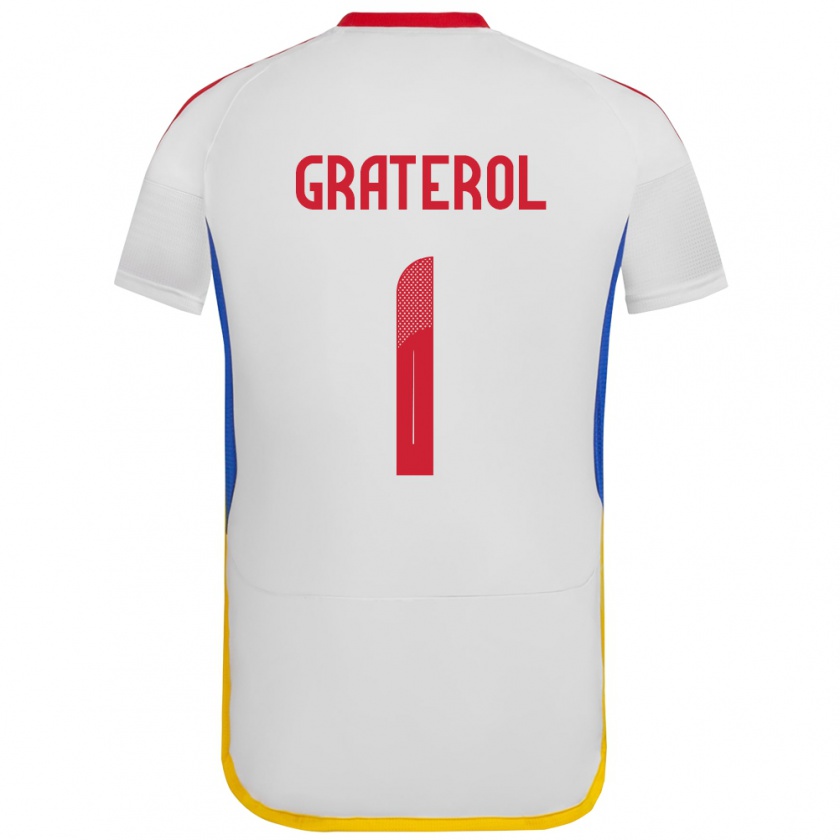 Kandiny Bambino Maglia Venezuela Joel Graterol #1 Bianco Kit Gara Away 24-26 Maglietta