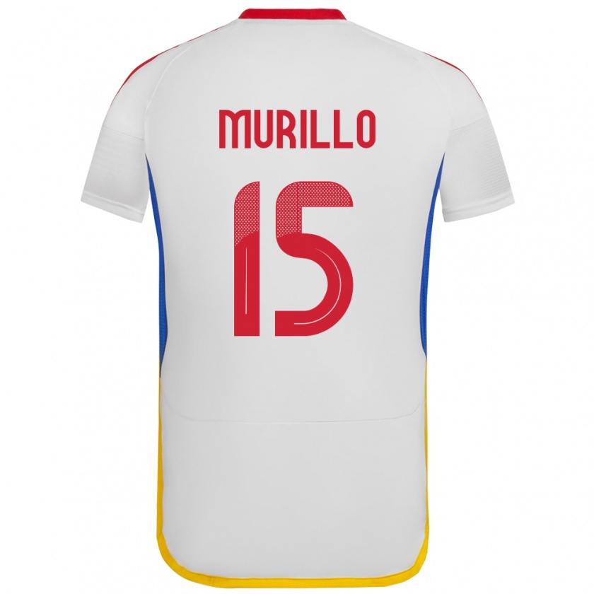 Kandiny Kinderen Venezuela Jhon Murillo #15 Wit Uitshirt Uittenue 24-26 T-Shirt