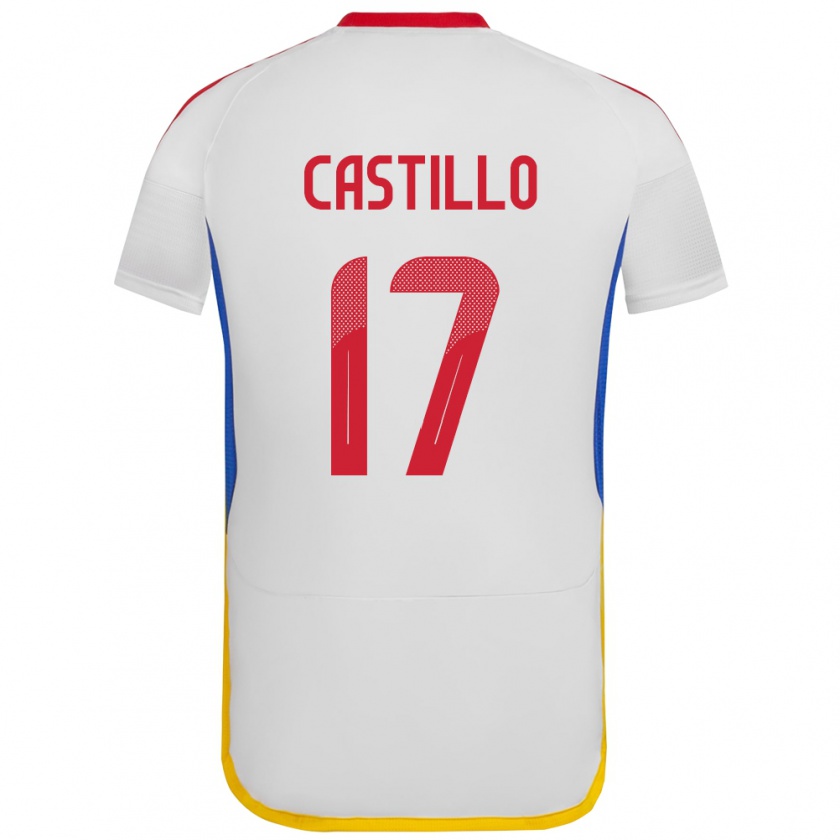 Kandiny Kinderen Venezuela Edson Castillo #17 Wit Uitshirt Uittenue 24-26 T-Shirt