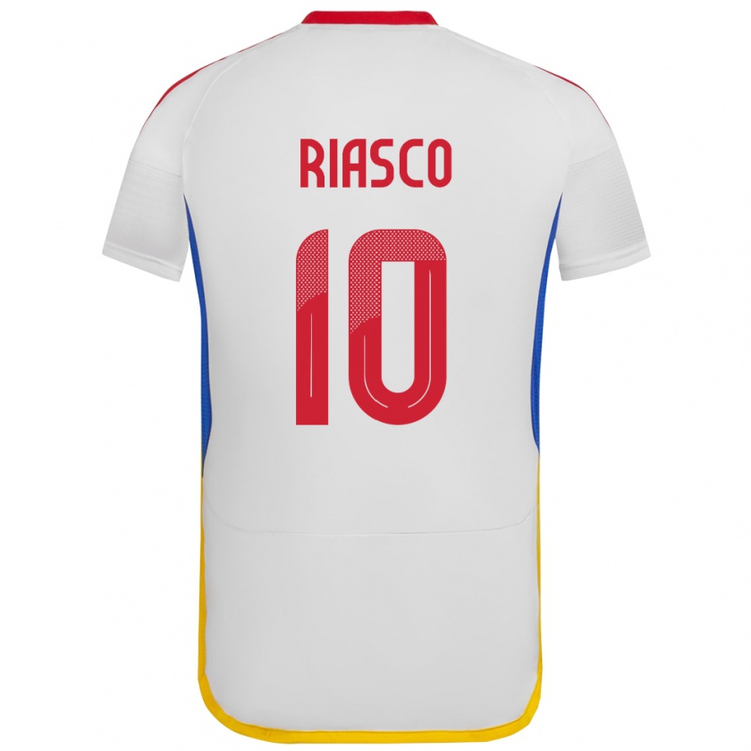 Kandiny Niño Camiseta Venezuela José Riasco #10 Blanco 2ª Equipación 24-26 La Camisa México