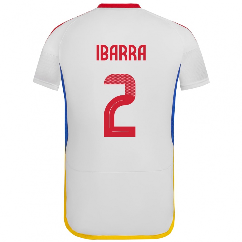 Kandiny Bambino Maglia Venezuela Pablo Ibarra #2 Bianco Kit Gara Away 24-26 Maglietta