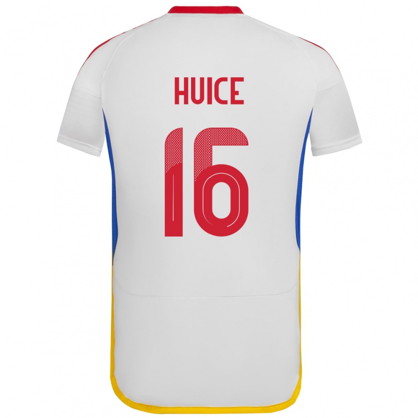 Kandiny Bambino Maglia Venezuela Frangel Huice #16 Bianco Kit Gara Away 24-26 Maglietta