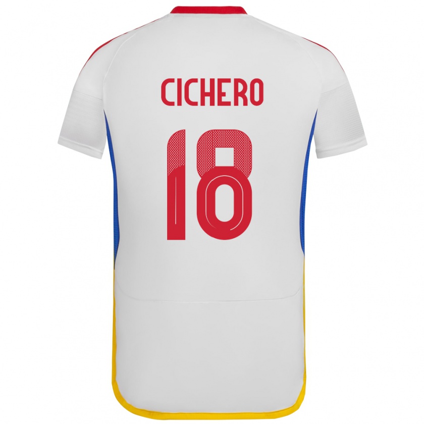 Kandiny Kinderen Venezuela Alejandro Cichero #18 Wit Uitshirt Uittenue 24-26 T-Shirt