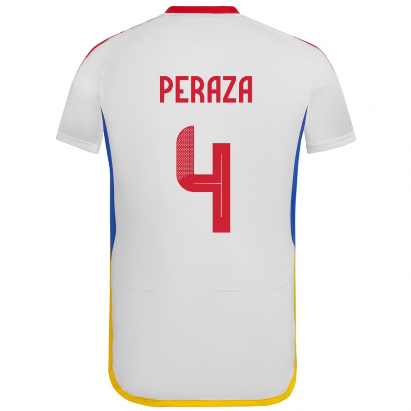 Kandiny Niño Camiseta Venezuela María Peraza #4 Blanco 2ª Equipación 24-26 La Camisa México