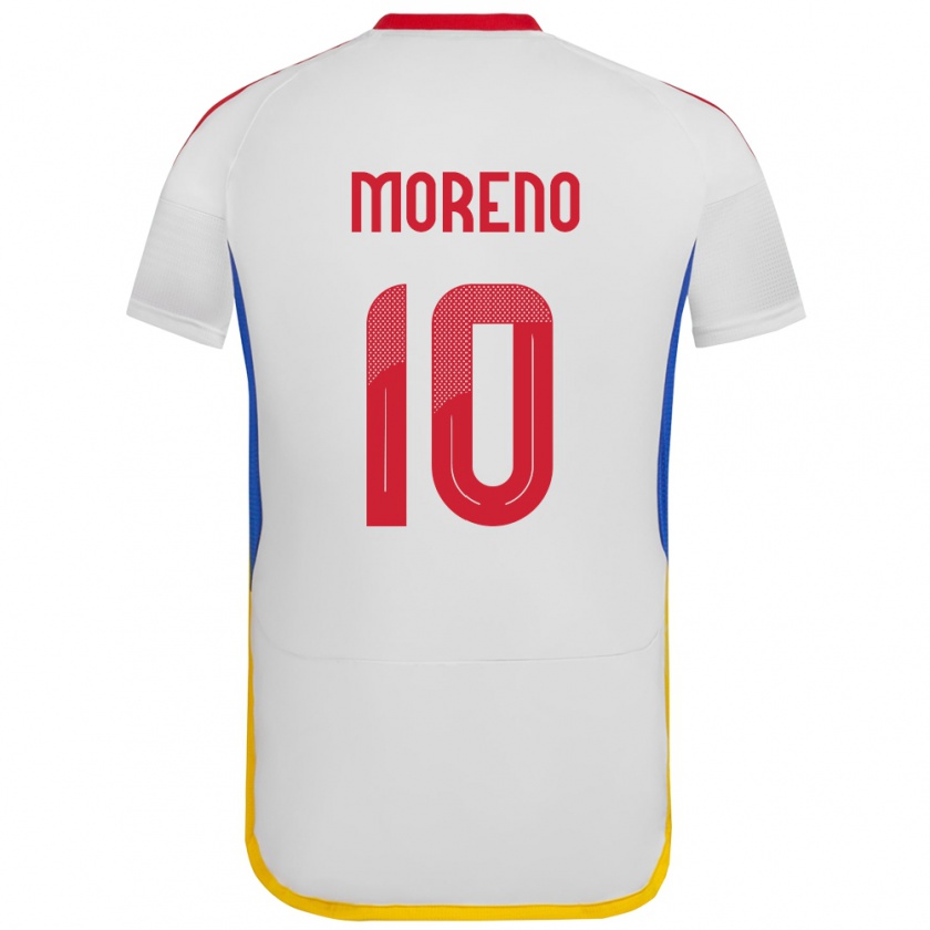 Kandiny Niño Camiseta Venezuela Yerliane Moreno #10 Blanco 2ª Equipación 24-26 La Camisa México