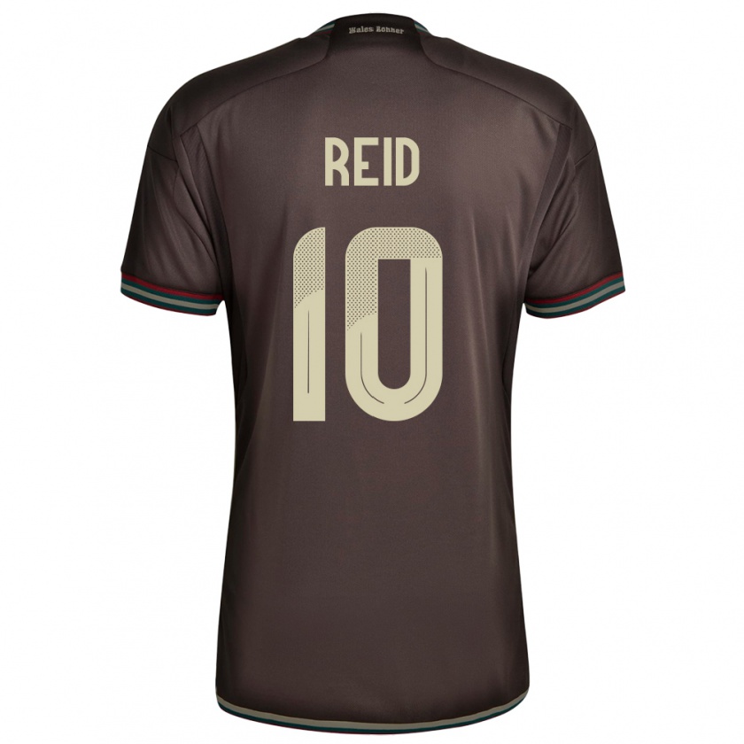 Kandiny Bambino Maglia Giamaica Bobby De Cordova-Reid #10 Marrone Notte Kit Gara Away 24-26 Maglietta