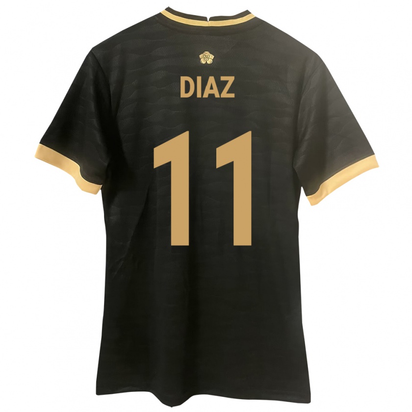 Kandiny Bambino Maglia Panamá Ismael Díaz #11 Nero Kit Gara Away 24-26 Maglietta