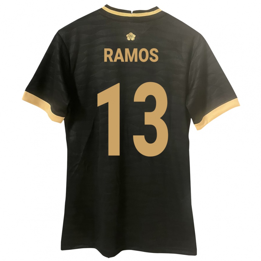 Kandiny Bambino Maglia Panamá Jiovany Ramos #13 Nero Kit Gara Away 24-26 Maglietta