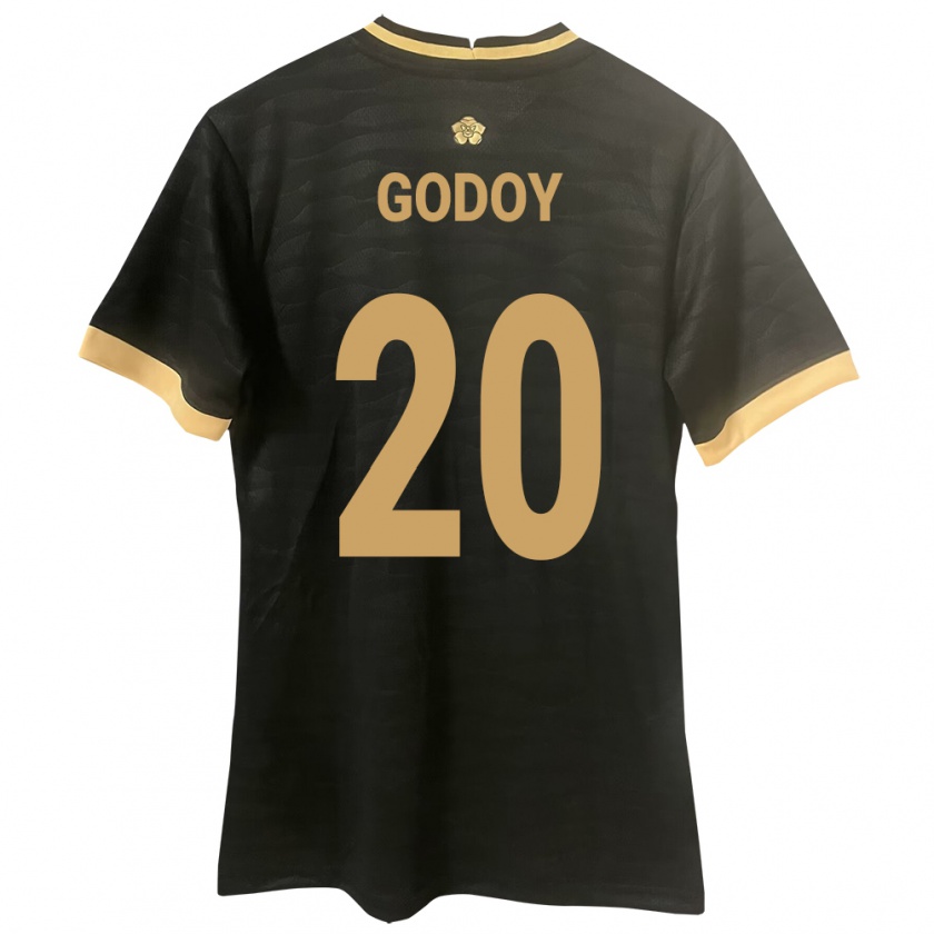 Kandiny Bambino Maglia Panamá Aníbal Godoy #20 Nero Kit Gara Away 24-26 Maglietta