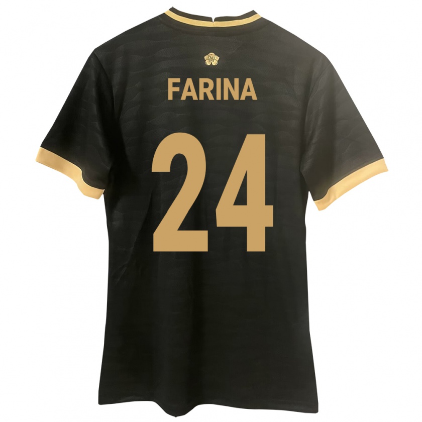 Kandiny Kinder Panama Edgardo Fariña #24 Schwarz Auswärtstrikot Trikot 24-26 T-Shirt Österreich