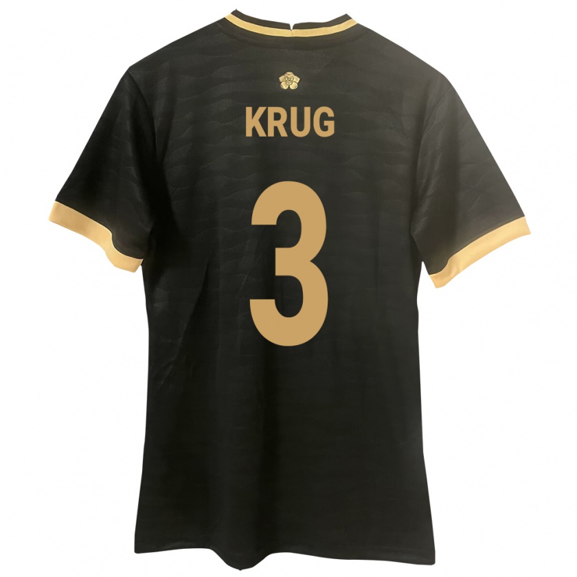 Kandiny Kinder Panama Martín Krug #3 Schwarz Auswärtstrikot Trikot 24-26 T-Shirt Österreich