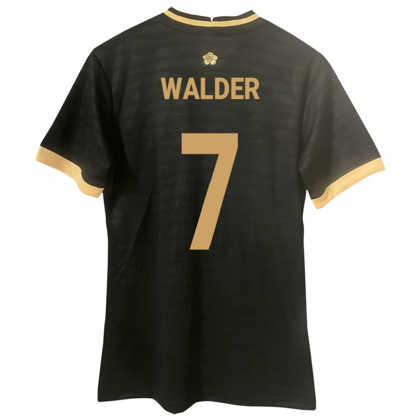 Kandiny Bambino Maglia Panamá Kevin Walder #7 Nero Kit Gara Away 24-26 Maglietta