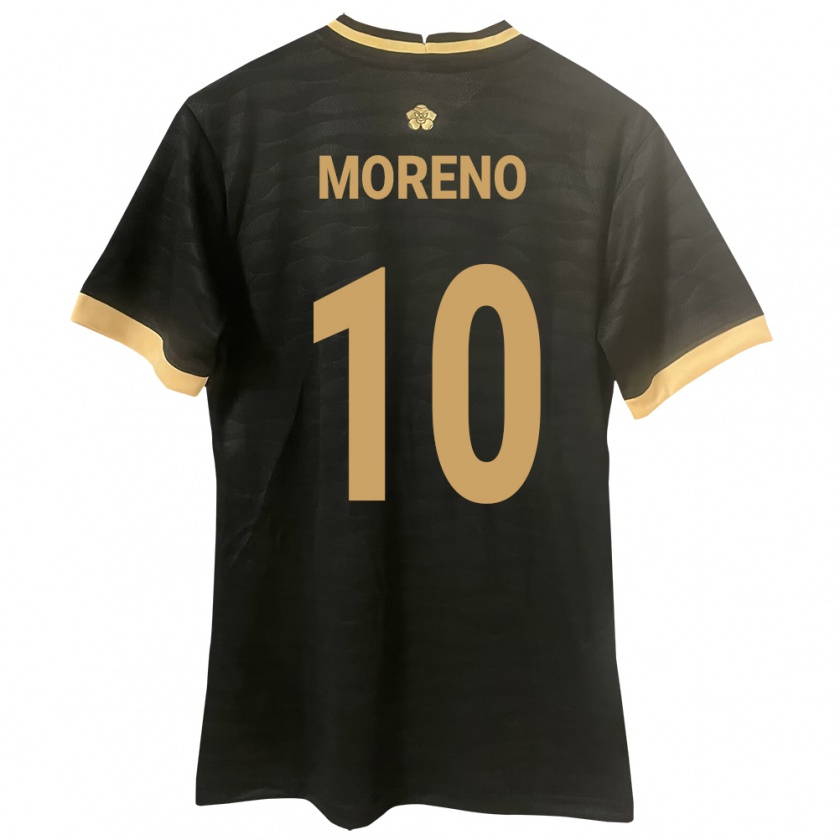 Kandiny Bambino Maglia Panamá Éric Moreno #10 Nero Kit Gara Away 24-26 Maglietta