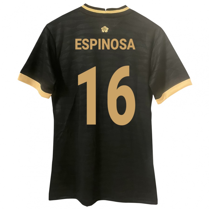 Kandiny Kinder Panama Rebeca Espinosa #16 Schwarz Auswärtstrikot Trikot 24-26 T-Shirt Österreich