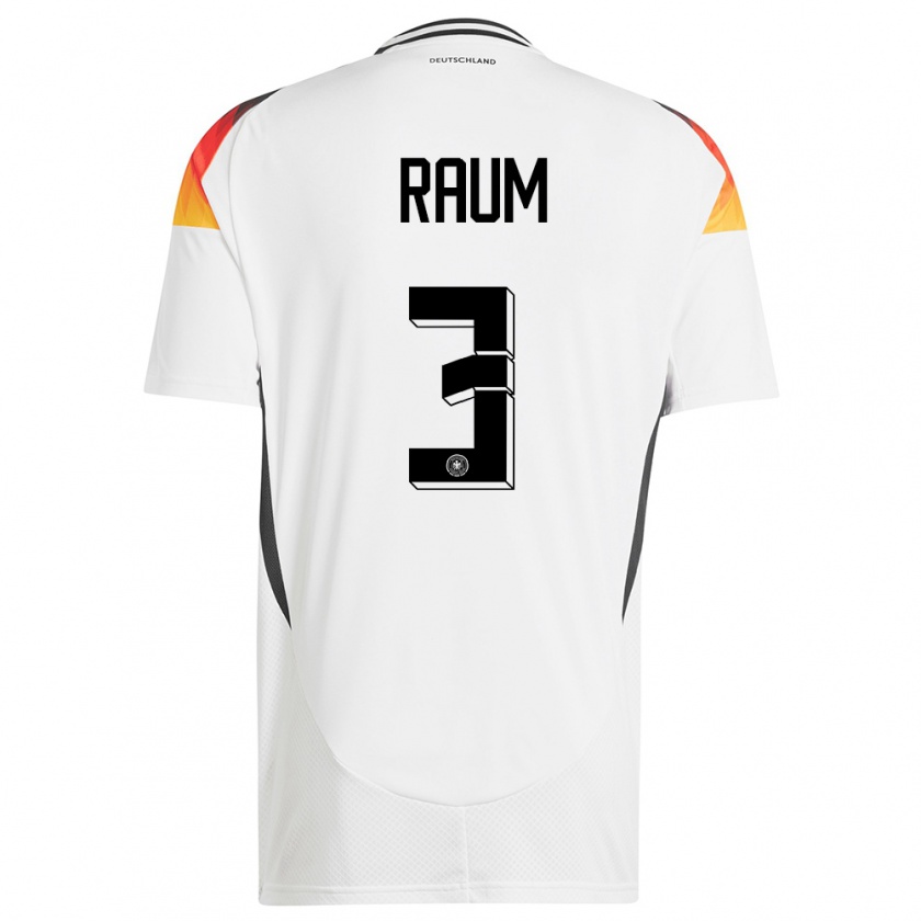 Kandiny Uomo Maglia Germania David Raum #3 Bianco Kit Gara Home 24-26 Maglietta