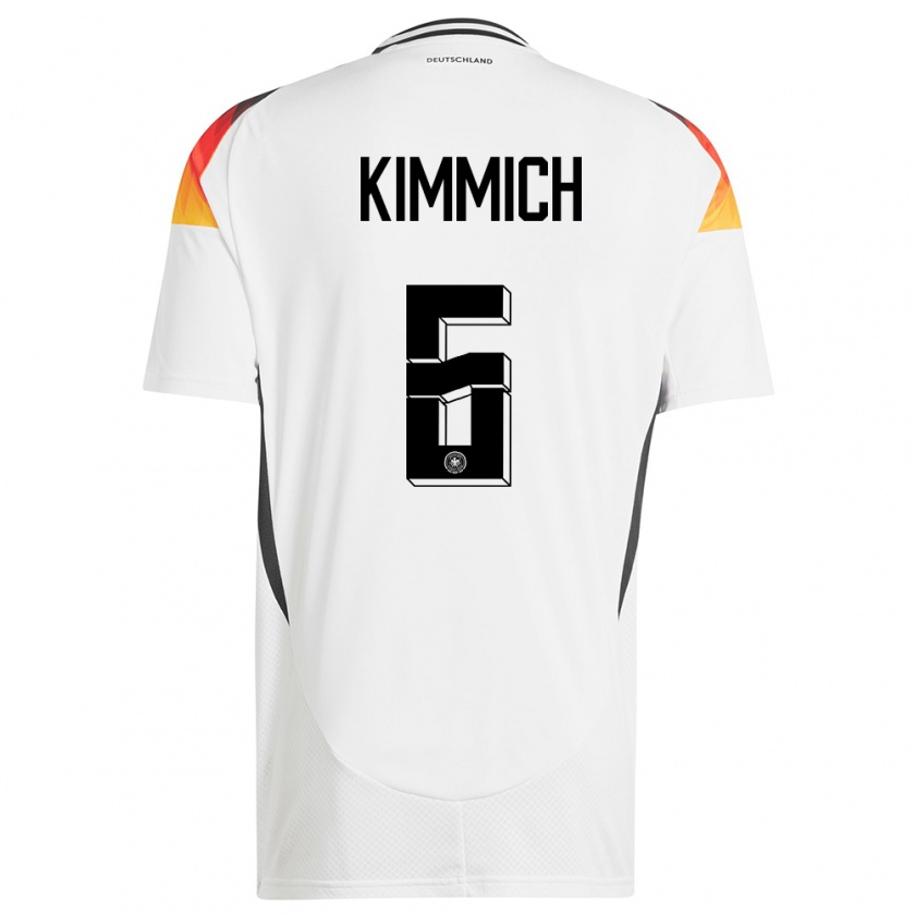 Kandiny Heren Duitsland Joshua Kimmich #6 Wit Thuisshirt Thuistenue 24-26 T-Shirt België