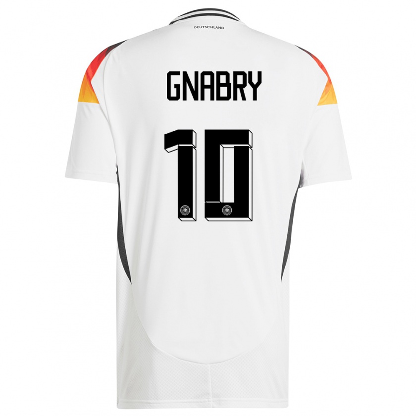 Kandiny Herren Deutschland Serge Gnabry #10 Weiß Heimtrikot Trikot 24-26 T-Shirt Österreich