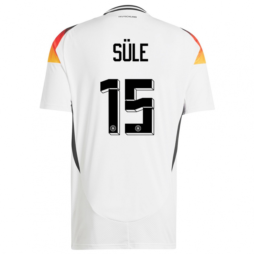 Kandiny Hombre Camiseta Alemania Niklas Sule #15 Blanco 1ª Equipación 24-26 La Camisa