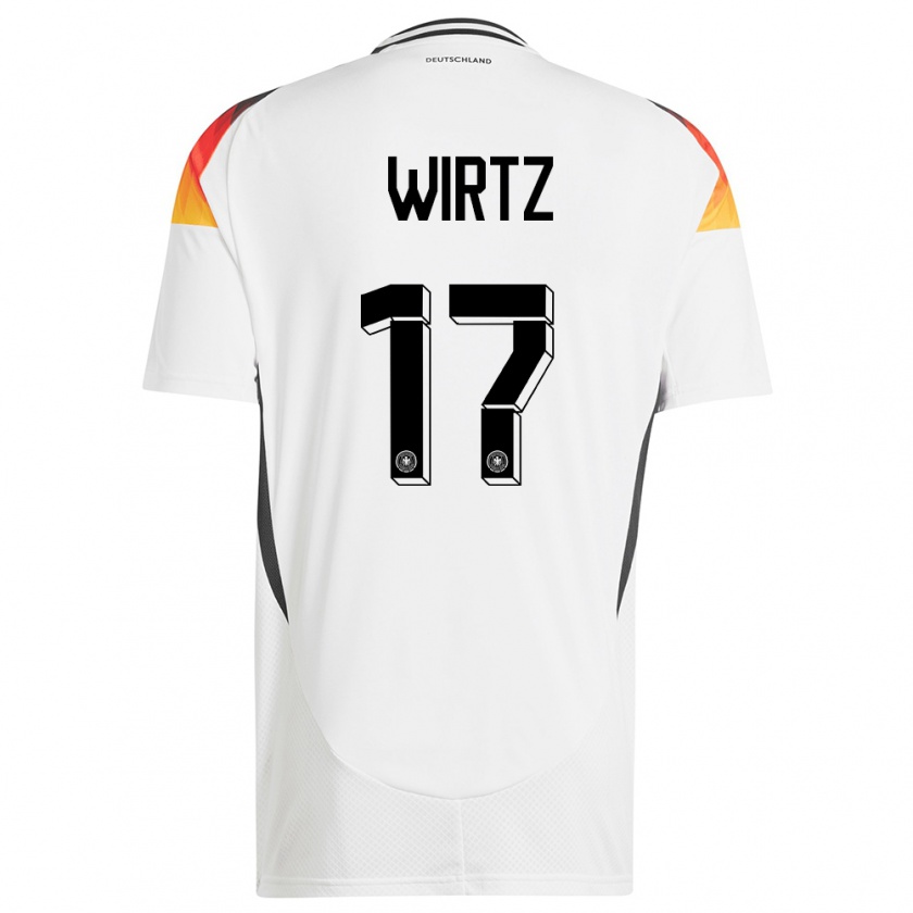 Kandiny Heren Duitsland Florian Wirtz #17 Wit Thuisshirt Thuistenue 24-26 T-Shirt België