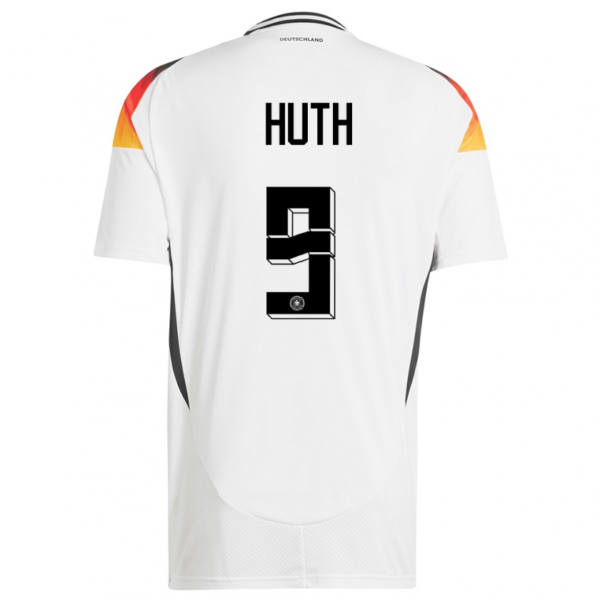 Kandiny Heren Duitsland Svenja Huth #9 Wit Thuisshirt Thuistenue 24-26 T-Shirt