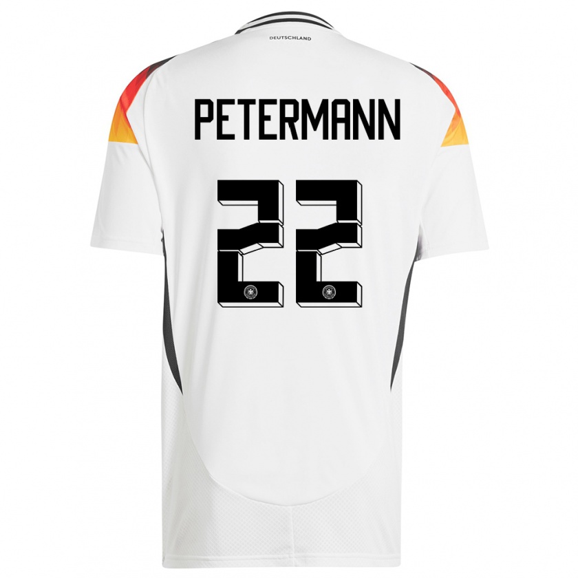 Kandiny Uomo Maglia Germania Lena Petermann #22 Bianco Kit Gara Home 24-26 Maglietta