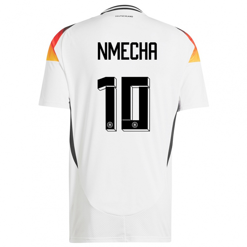 Kandiny Hombre Camiseta Alemania Felix Nmecha #10 Blanco 1ª Equipación 24-26 La Camisa