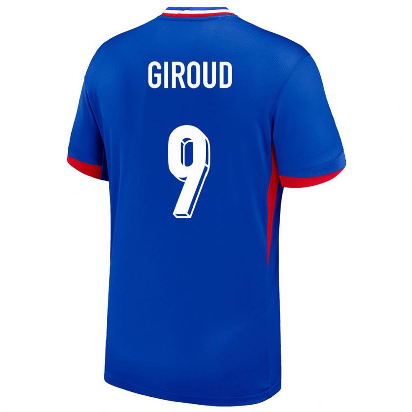 Kandiny Heren Frankrijk Olivier Giroud #9 Blauw Thuisshirt Thuistenue 24-26 T-Shirt