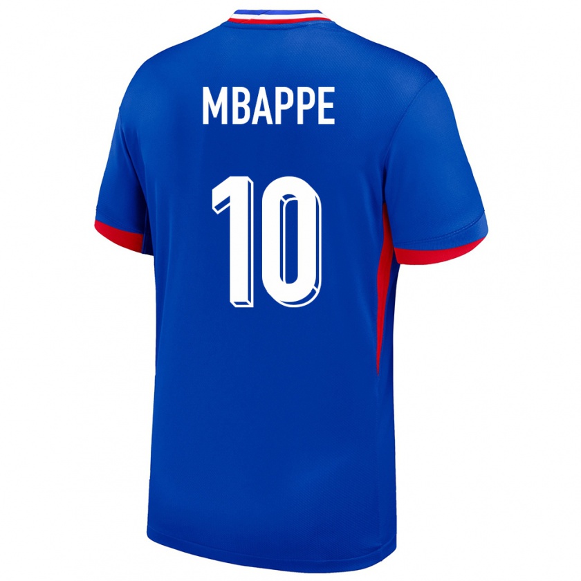 Kandiny Heren Frankrijk Kylian Mbappe #10 Blauw Thuisshirt Thuistenue 24-26 T-Shirt