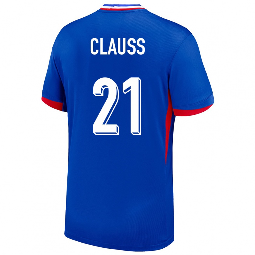 Kandiny Hombre Camiseta Francia Jonathan Clauss #21 Azul 1ª Equipación 24-26 La Camisa México