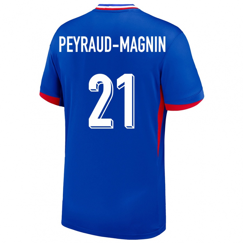 Kandiny Uomo Maglia Francia Pauline Peyraud Magnin #21 Blu Kit Gara Home 24-26 Maglietta