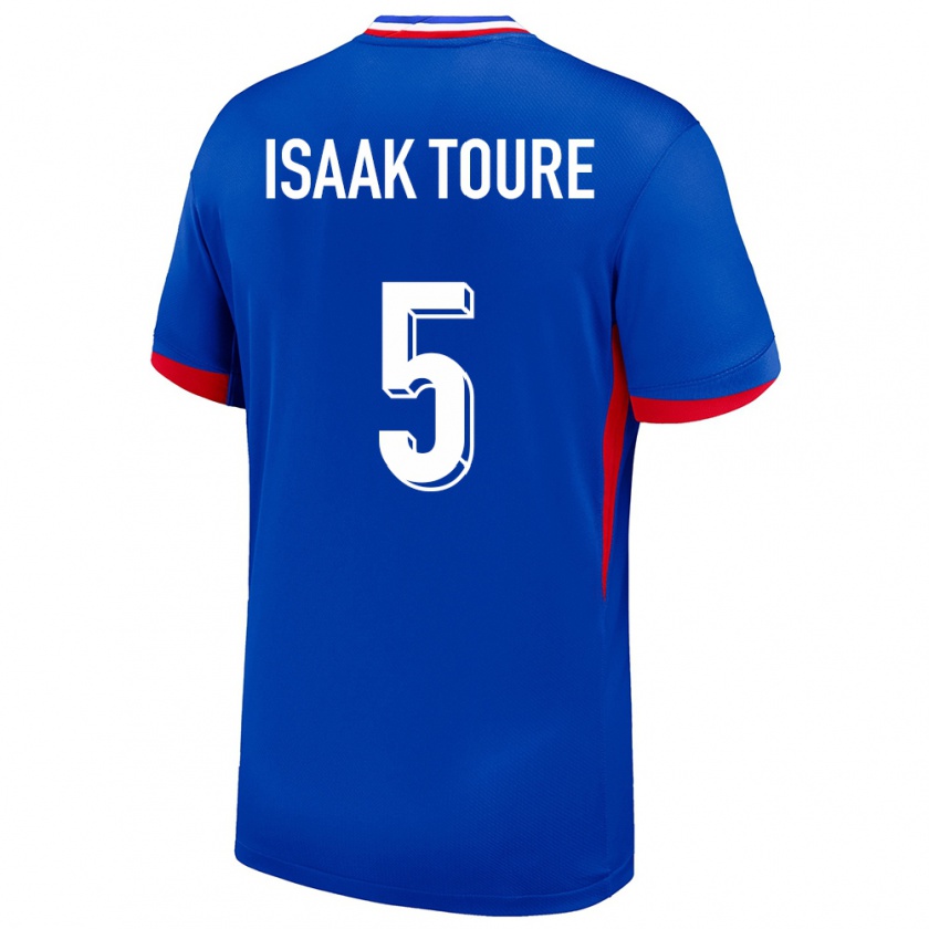 Kandiny Uomo Maglia Francia Souleymane Isaak Toure #5 Blu Kit Gara Home 24-26 Maglietta