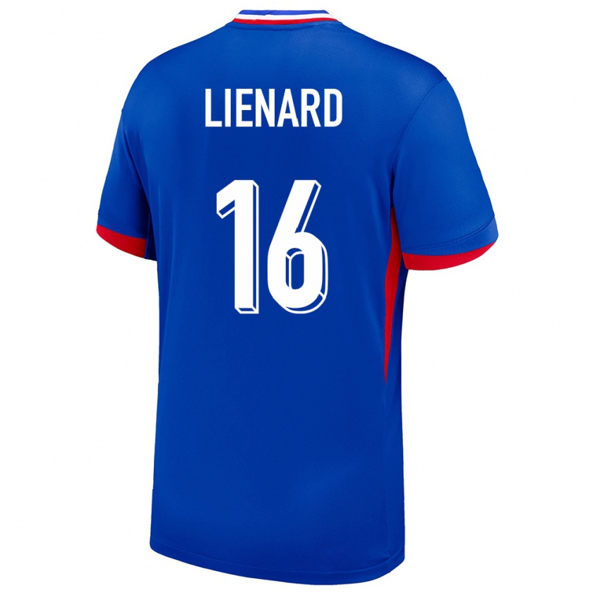 Kandiny Uomo Maglia Francia Yann Lienard #16 Blu Kit Gara Home 24-26 Maglietta