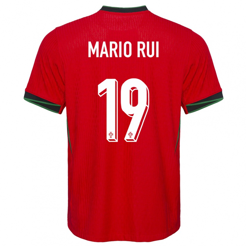 Kandiny Heren Portugal Mario Rui #19 Rood Thuisshirt Thuistenue 24-26 T-Shirt België