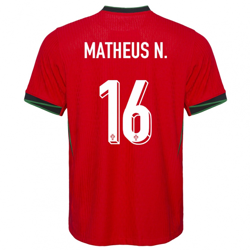 Kandiny Heren Portugal Matheus Nunes #16 Rood Thuisshirt Thuistenue 24-26 T-Shirt België