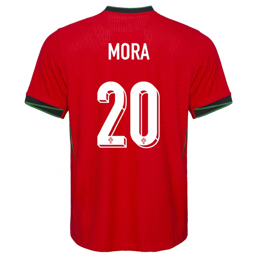 Kandiny Heren Portugal Rodrigo Mora #20 Rood Thuisshirt Thuistenue 24-26 T-Shirt België