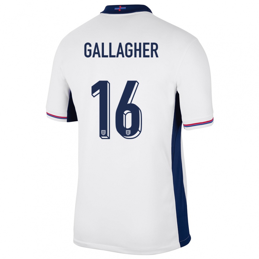 Kandiny Heren Engeland Conor Gallagher #16 Wit Thuisshirt Thuistenue 24-26 T-Shirt België