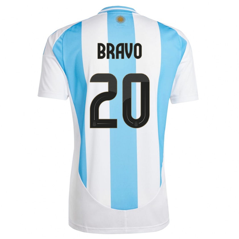 Kandiny Heren Argentinië Ruth Bravo #20 Wit Blauw Thuisshirt Thuistenue 24-26 T-Shirt België