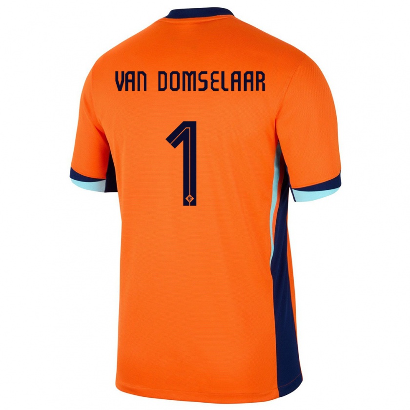 Kandiny Herren Niederlande Daphne Van Domselaar #1 Orange Heimtrikot Trikot 24-26 T-Shirt Österreich