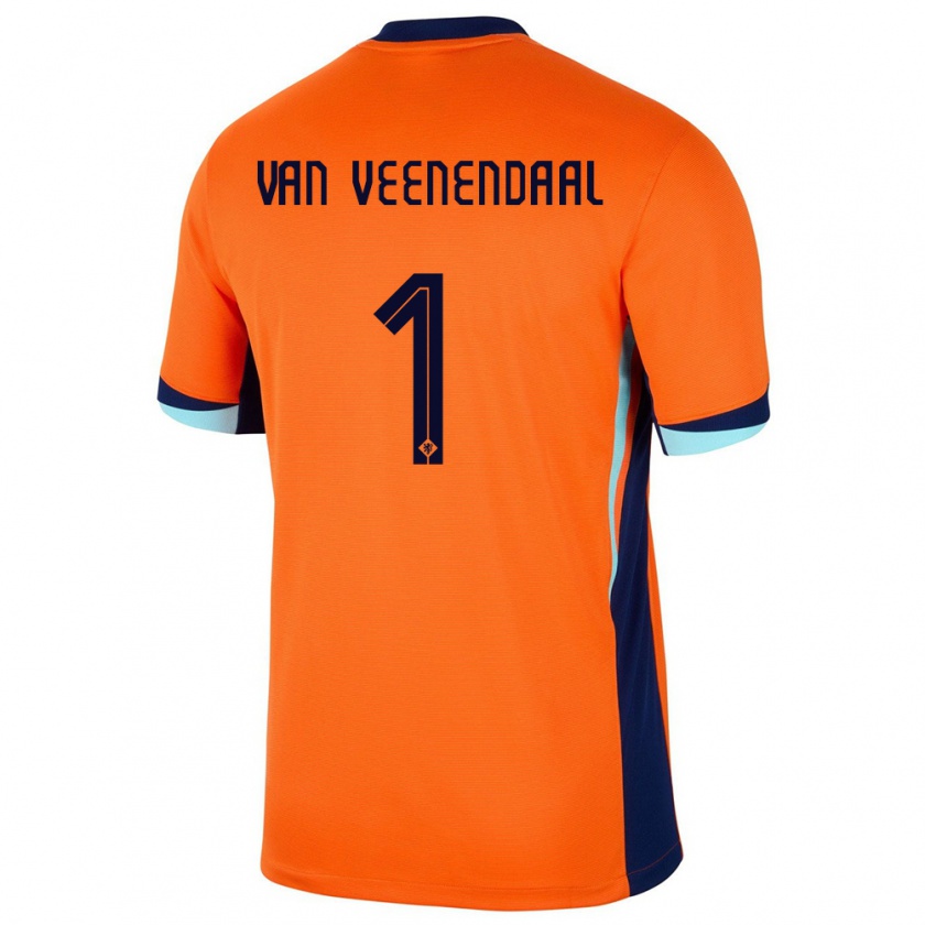 Kandiny Herren Niederlande Sari Van Veenendaal #1 Orange Heimtrikot Trikot 24-26 T-Shirt Österreich