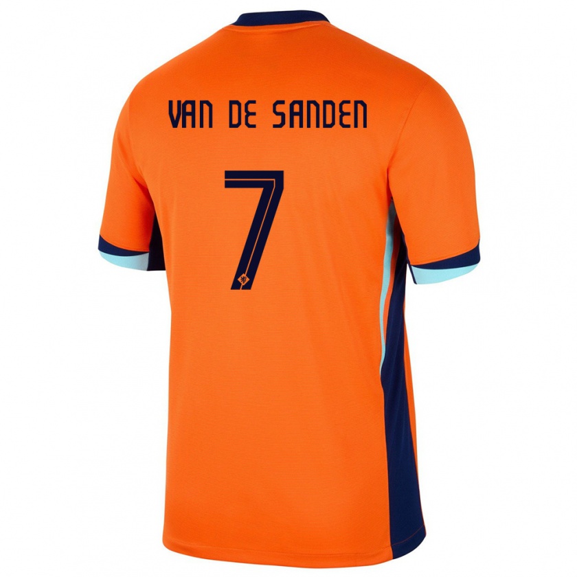 Kandiny Hombre Camiseta Países Bajos Shanice Van De Sanden #7 Naranja 1ª Equipación 24-26 La Camisa