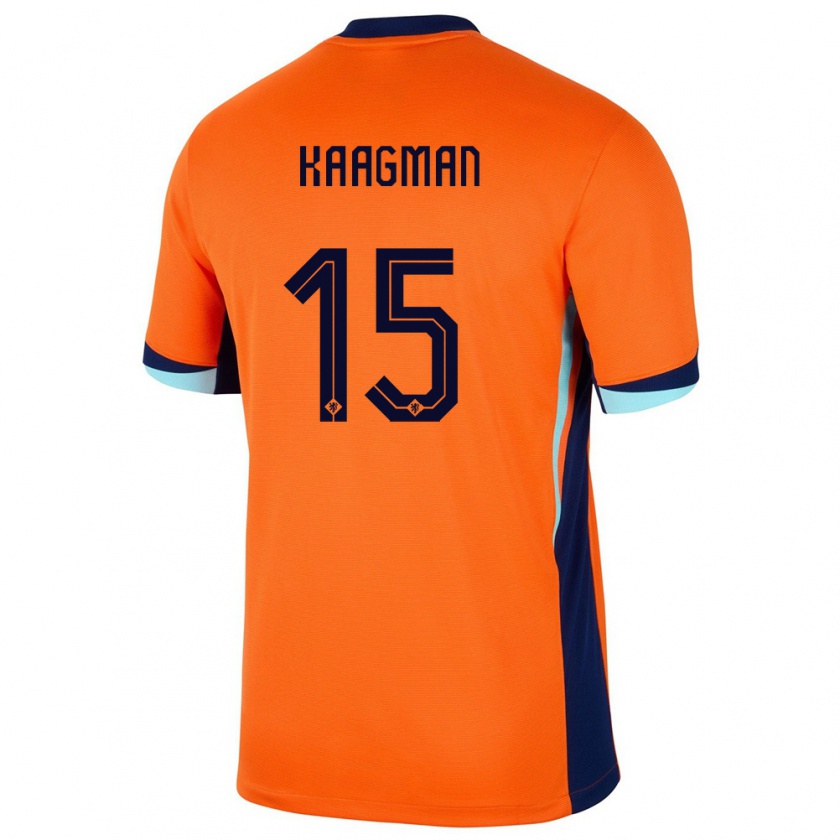 Kandiny Hombre Camiseta Países Bajos Inessa Kaagman #15 Naranja 1ª Equipación 24-26 La Camisa