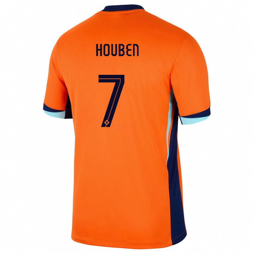 Kandiny Heren Nederland Iggy Houben #7 Oranje Thuisshirt Thuistenue 24-26 T-Shirt België