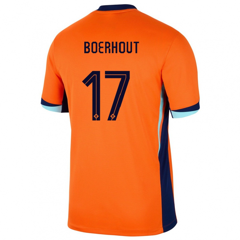 Kandiny Herren Niederlande Yoram Boerhout #17 Orange Heimtrikot Trikot 24-26 T-Shirt Österreich