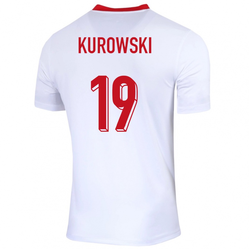 Kandiny Heren Polen Milosz Kurowski #19 Wit Thuisshirt Thuistenue 24-26 T-Shirt