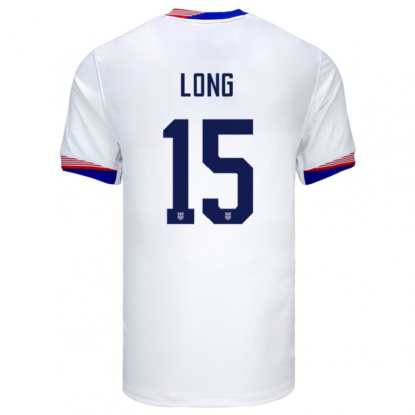 Kandiny Heren Verenigde Staten Aaron Long #15 Wit Thuisshirt Thuistenue 24-26 T-Shirt