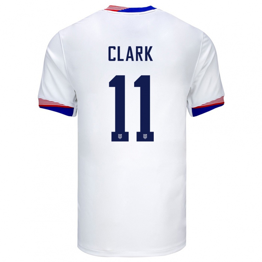 Kandiny Uomo Maglia Stati Uniti Caden Clark #11 Bianco Kit Gara Home 24-26 Maglietta