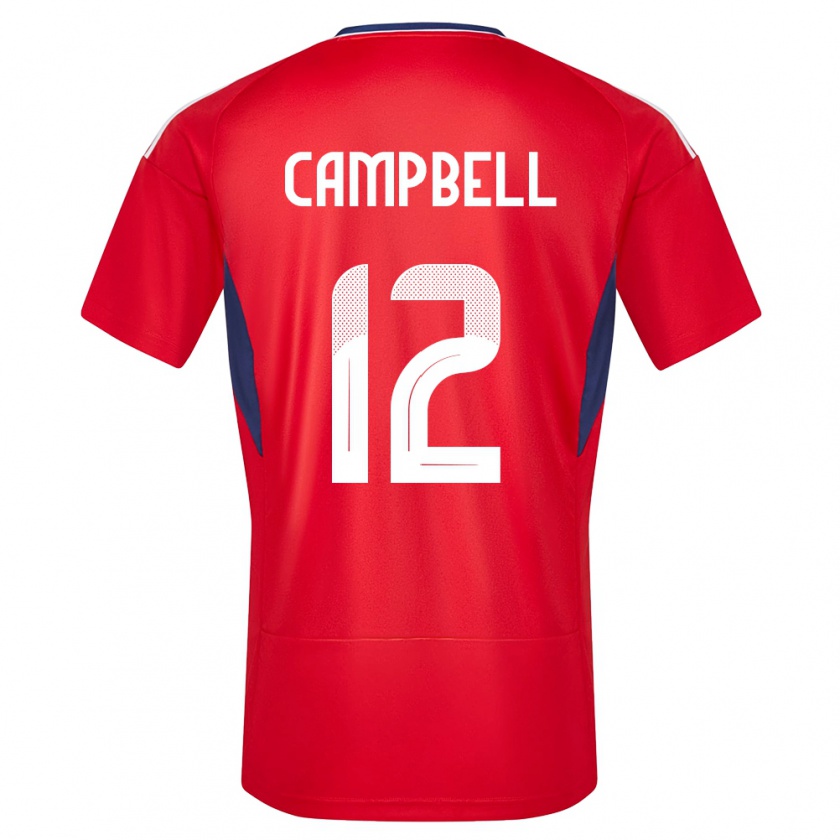 Kandiny Hombre Camiseta Costa Rica Joel Campbell #12 Rojo 1ª Equipación 24-26 La Camisa