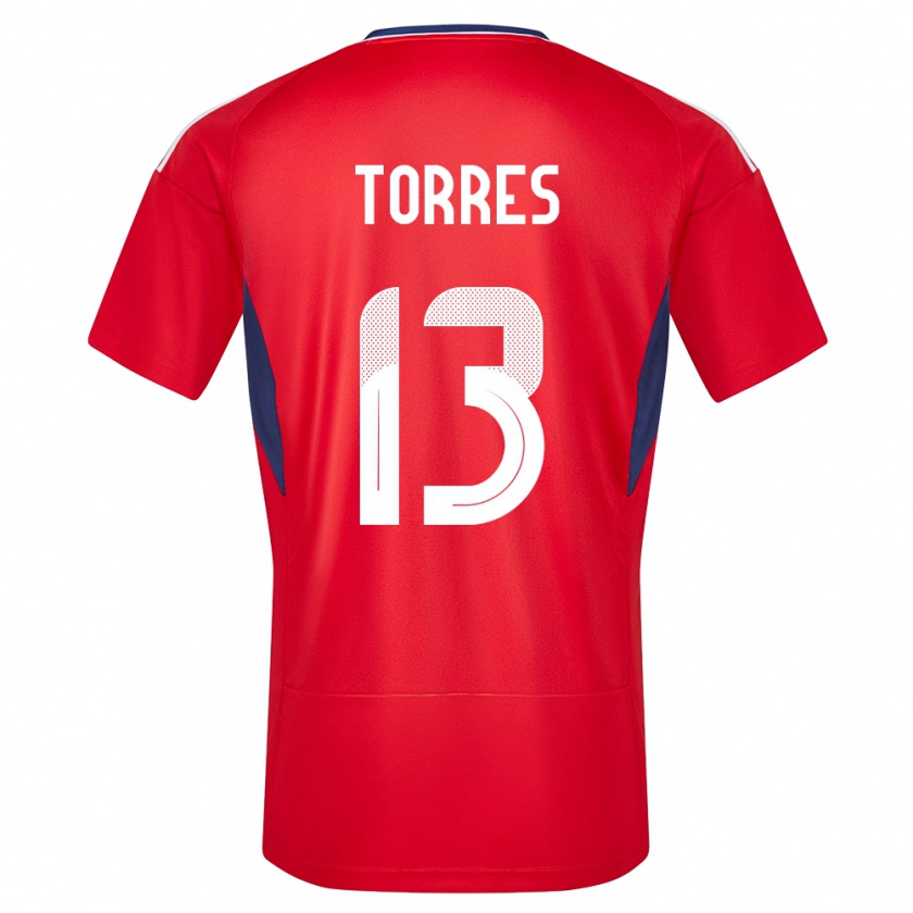 Kandiny Herren Costa Rica Gerson Torres #13 Rot Heimtrikot Trikot 24-26 T-Shirt Österreich